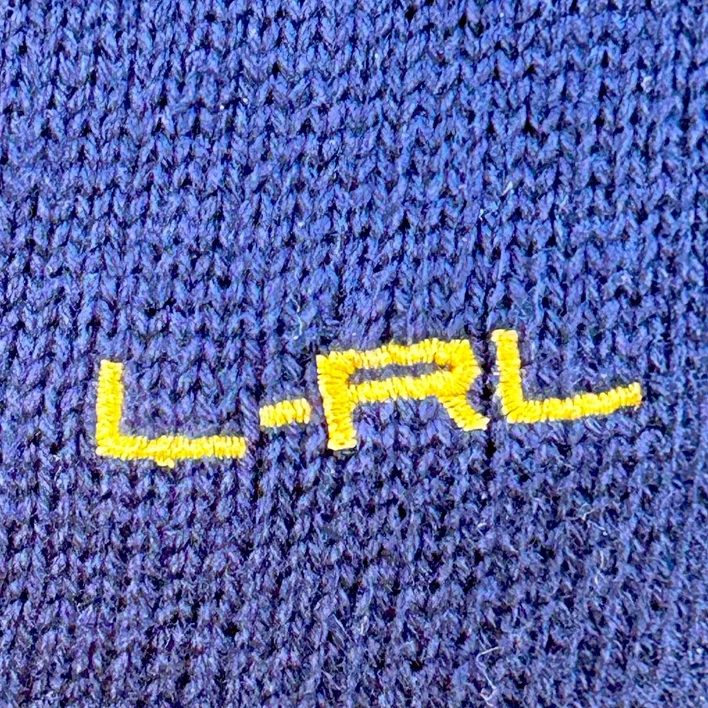 RALPH LAUREN sM navy zip cardigan-ribbed sides/sleeves-💯cotton-looks NEW! - Picture 4 of 5